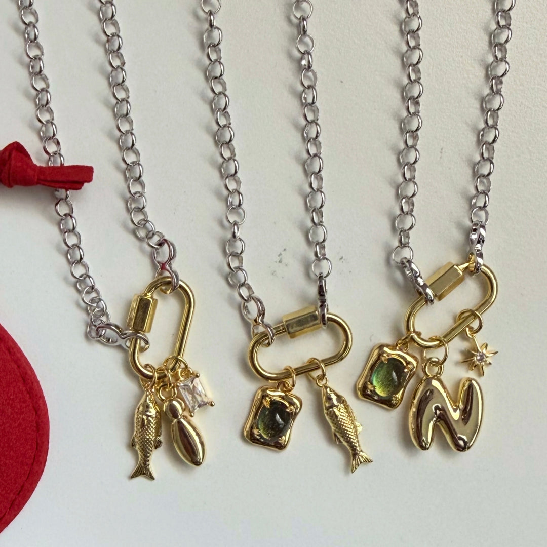 Rolo Chain Charm Necklace